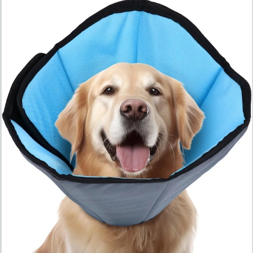 iPetstation XL Dog Recovery Cone Collar Anti Lick Protective E Collar Blue NWT